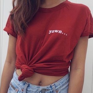 Brandy Melville yawn shirt